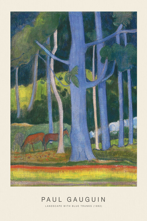 Poster Landscape with Blue Trunks (Special Edition) - Paul Gauguin