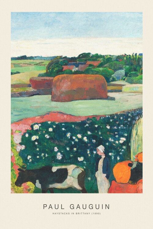 Poster Haystacks in Brittany (Special Edition) - Paul Gauguin