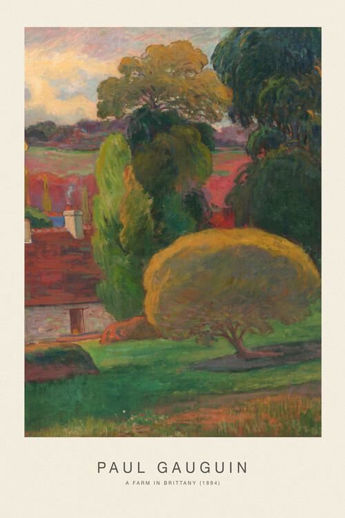 Poster A Farm in Brittany (Special Edition) - Paul Gauguin