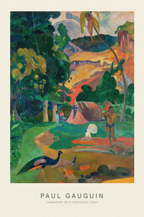 Sticker Landscape with Peacocks (Special Edition) - Paul Gauguin
