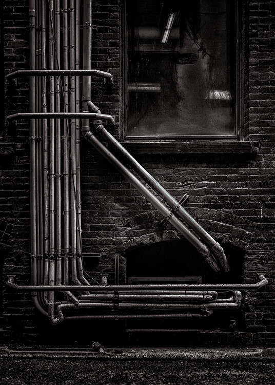 Poster Alleyway Pipes No 2