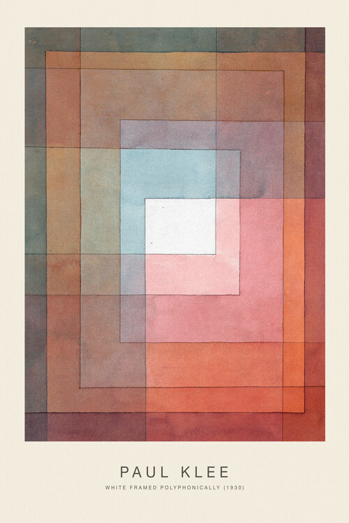 Canvas Print White Framed Polyphonically (Special Edition) - Paul Klee