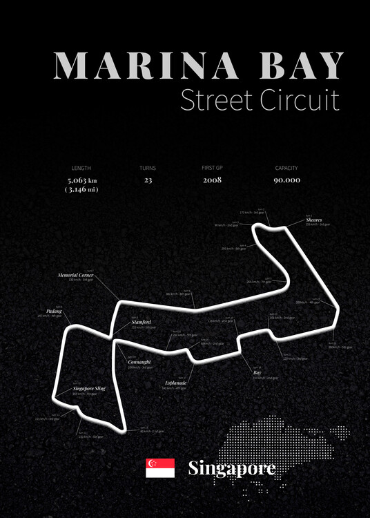 Poster Marina Bay racetrack
