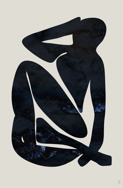Плакат Dark blue woman