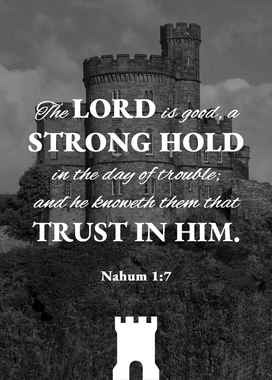Plakát Nahum 1:7 Bible Verse