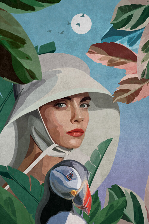 Poster Emel Tunaboylu - Tranquility on puffin island