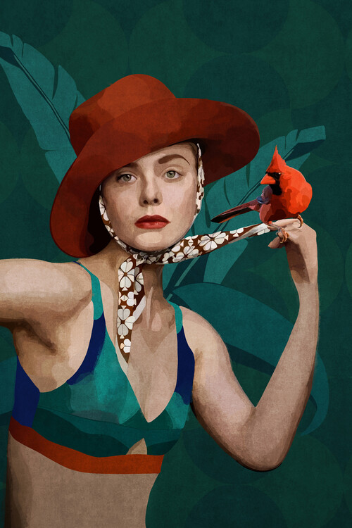 Poster Emel Tunaboylu - Cardinal Bird and the Lady