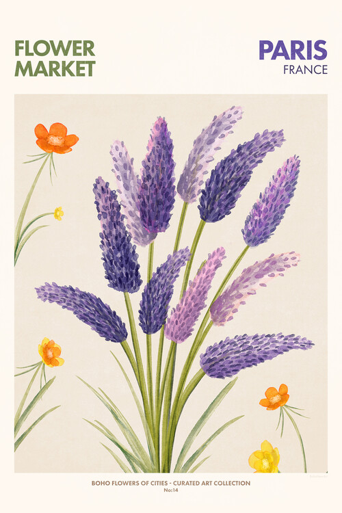 Poster Emel Tunaboylu - Flower Market Paris