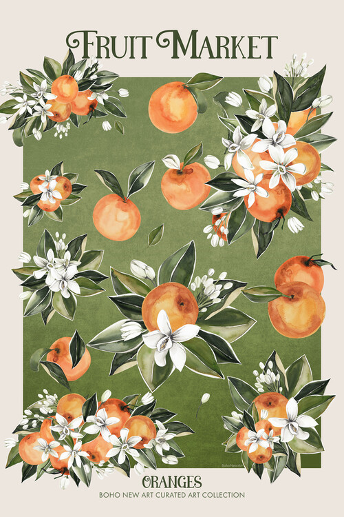 Poster Emel Tunaboylu - Fruit Market Oranges