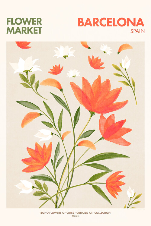 Poster Emel Tunaboylu - Flower Market Barcelona