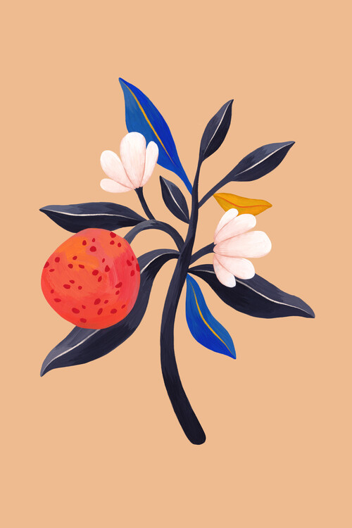 Poster Flaming Garden - Oranges