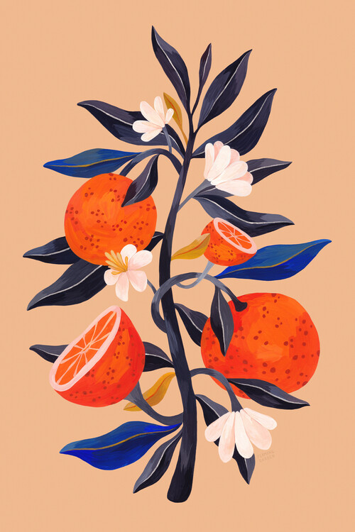 Poster Flaming Garden - Orange Tree