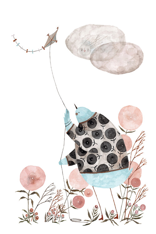 Canvas Print Claudia Voglhuber - Flying Kite