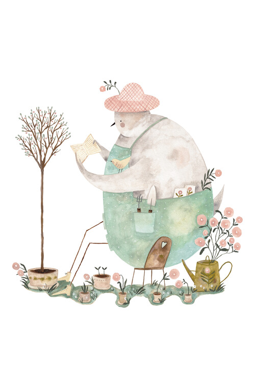 Plakát Claudia Voglhuber - Reading Bird