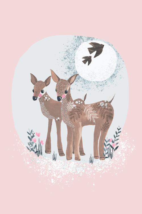 Canvas Print Lisa Dolson - Deers