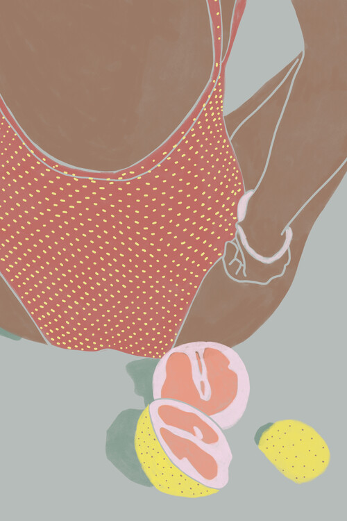 Poster Kunga - On the Beach - Grapefruits