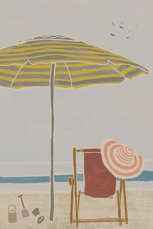 Poster Kunga - On the Beach  - Chair