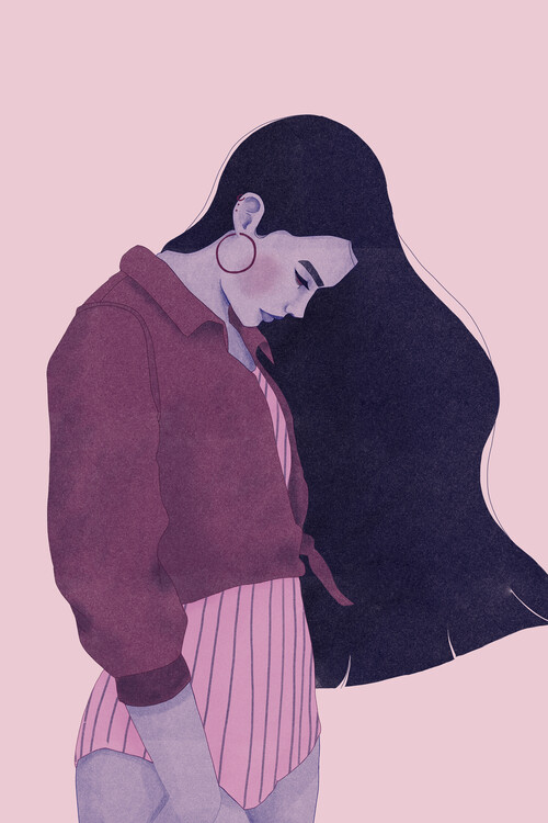Poster Veronika Grenzebach - Hair like Night Sky
