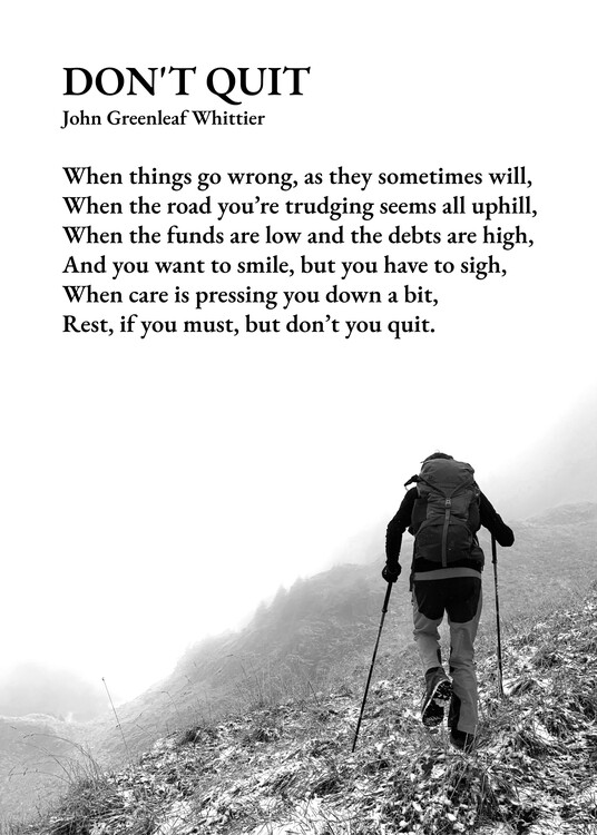 Plakát Don't Quit Poem