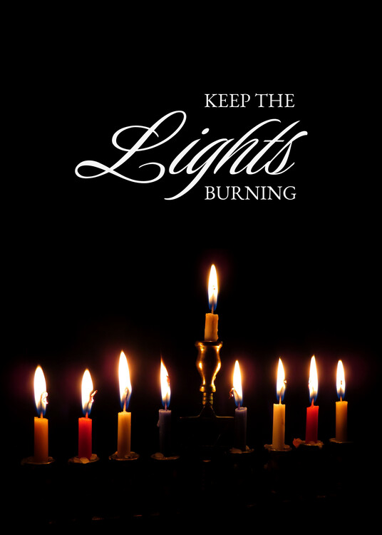 Plakát Hanukkah Lights