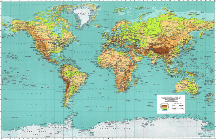 Poster Vintage World Map