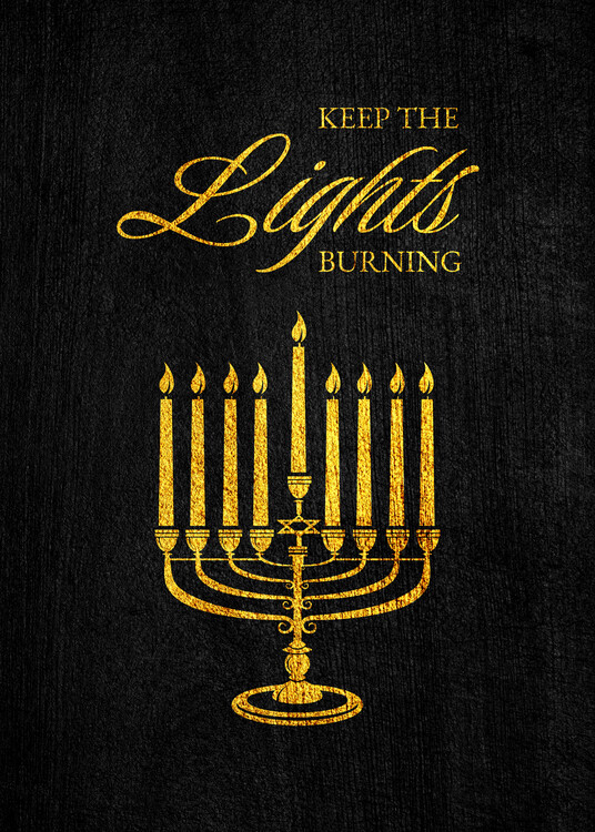 Plakát Hanukkah Lights