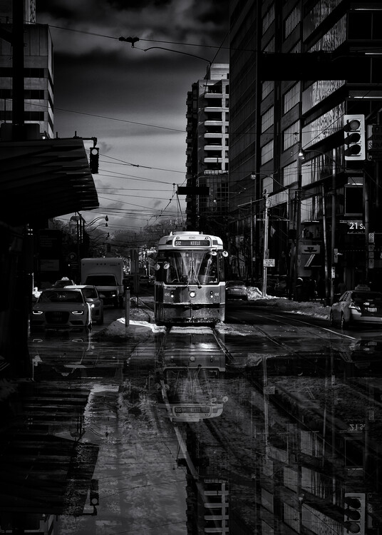 Póster The 512 St. Clair Streetcar Reflection 1