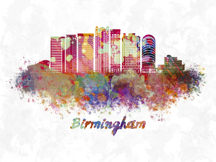 Poster birmingham skyline