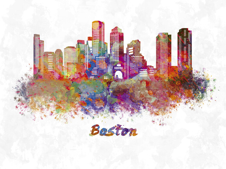 Poster Boston skyline