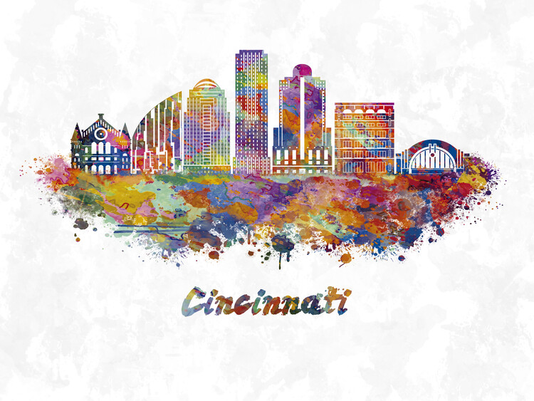 Juliste Cincinnati skyline