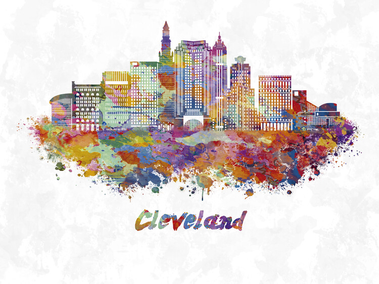 Juliste Cleveland skyline