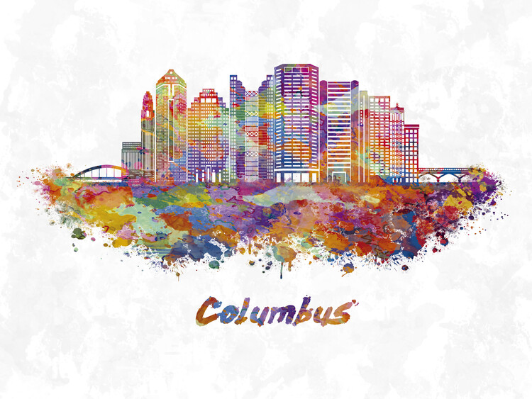 Juliste Columbus skyline