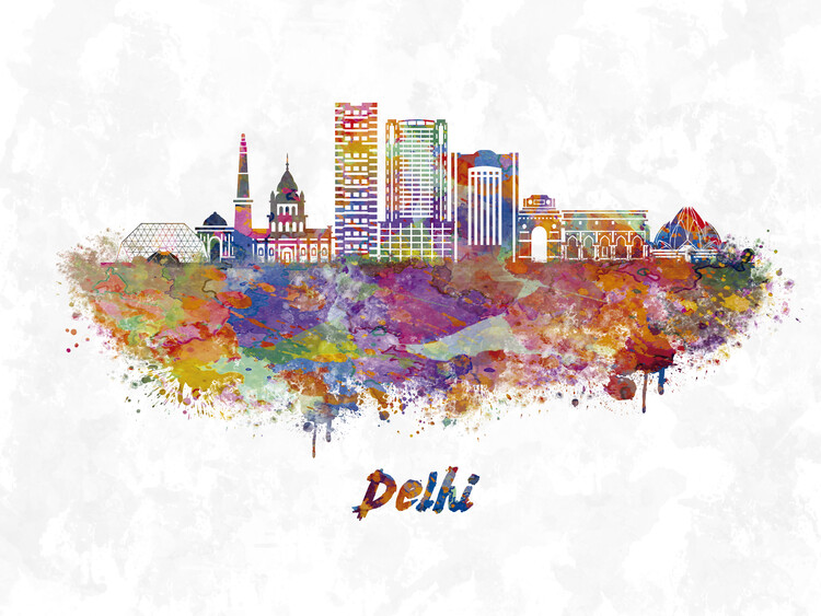 Juliste Delhi skyline