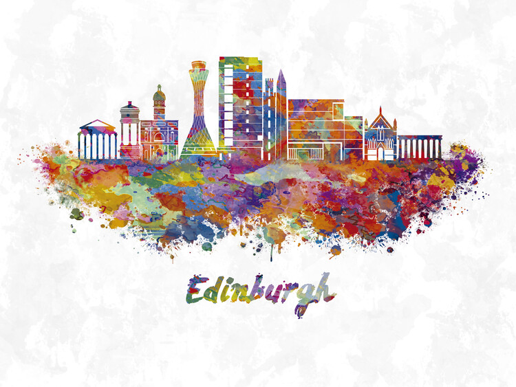 Poster Edinburgh skyline