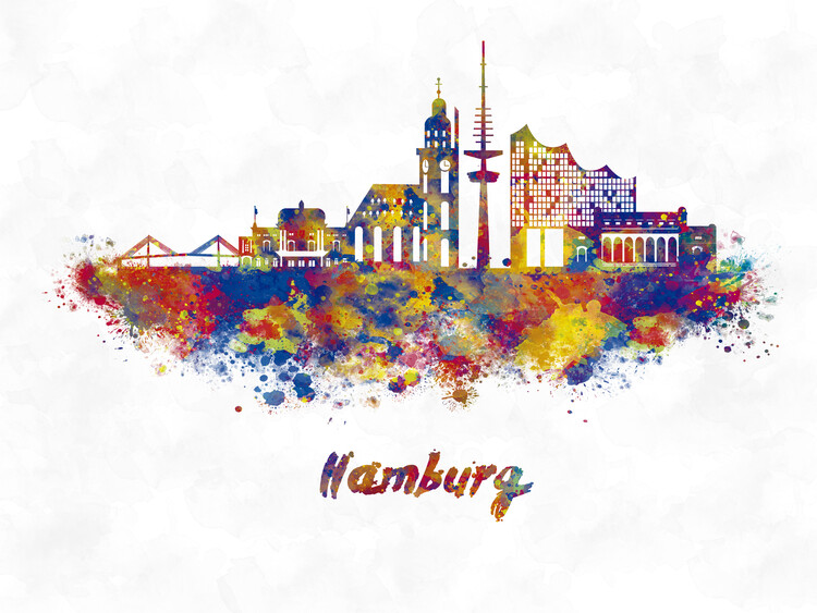 Плакат Hamburg skyline