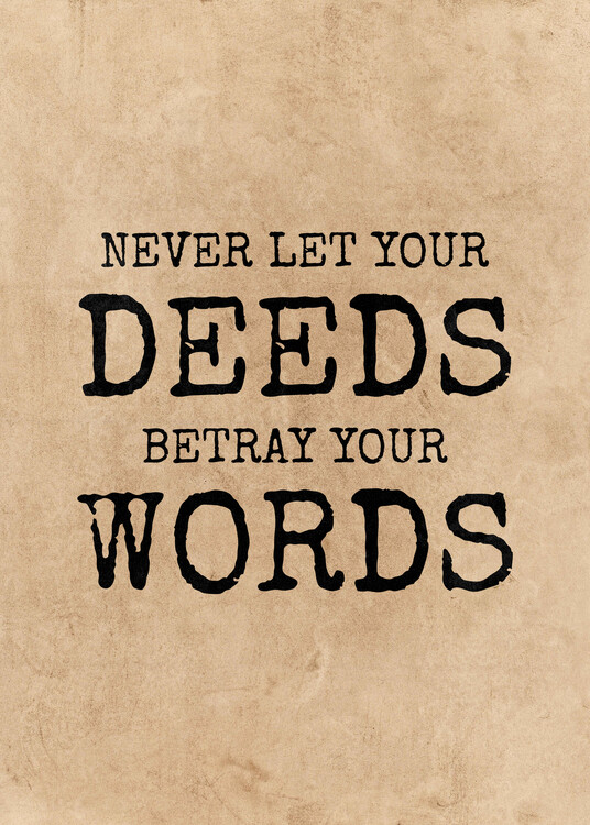 Plakát Deeds and Words
