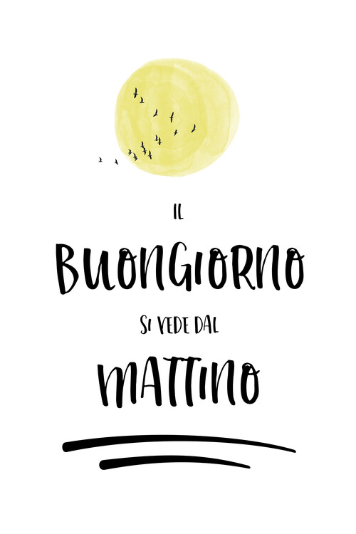 Poster A good day starts in the morning - Italian