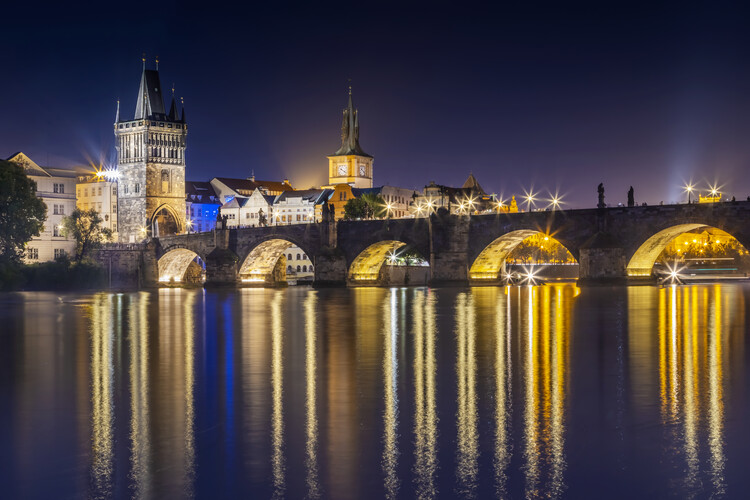 Poster Gorgeous Impression of Charles Bridge in Prague