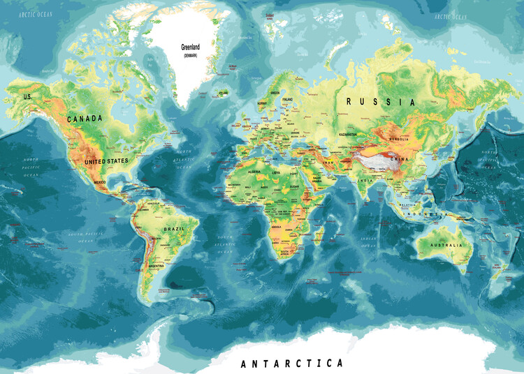 Poster Political World Map