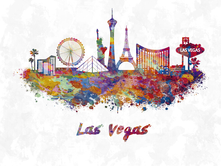 Poster Las Vegas skyline