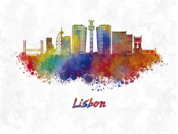 Плакат Lisbon skyline