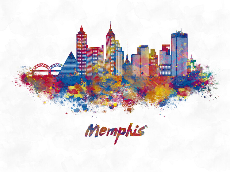 Плакат memphis skyline