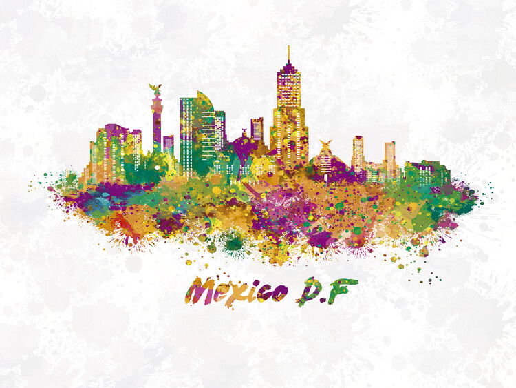 Плакат Mexico d.f skyline