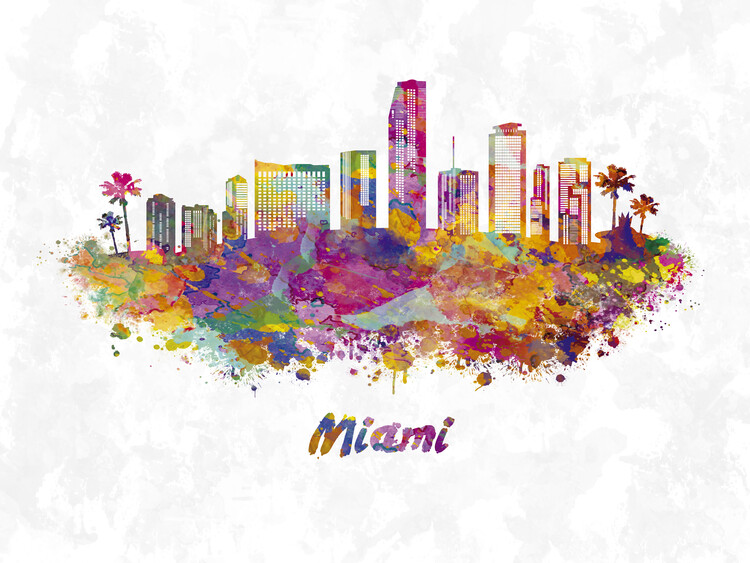 Poster Miami skyline