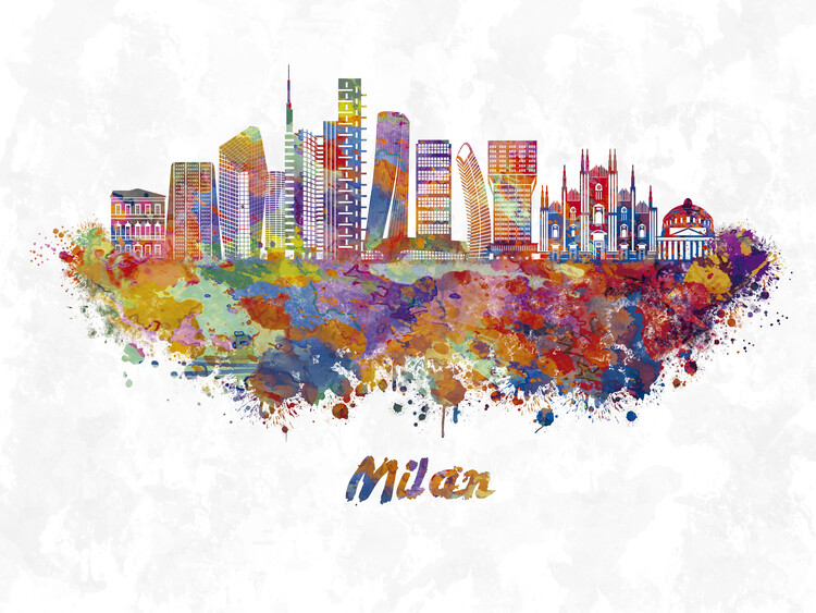 Poster Milan skyline