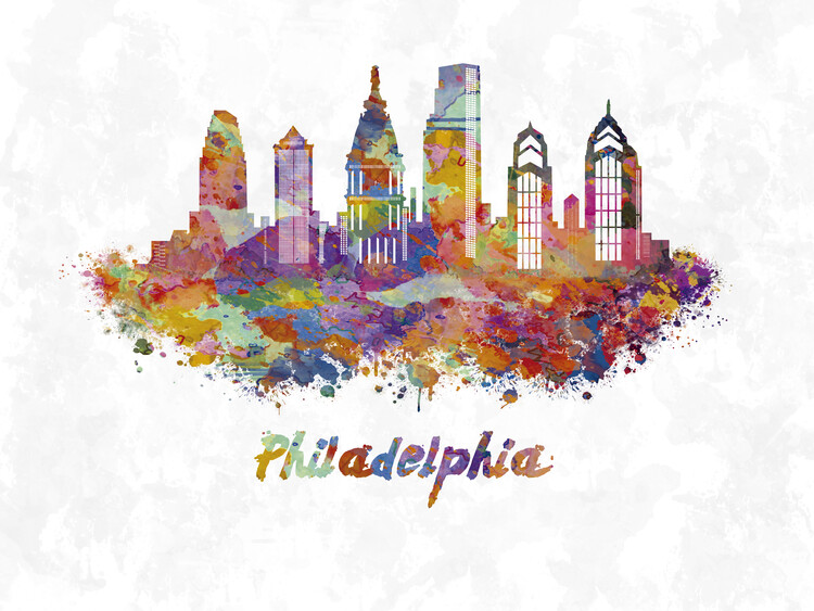 Poster Philadelphia skyline
