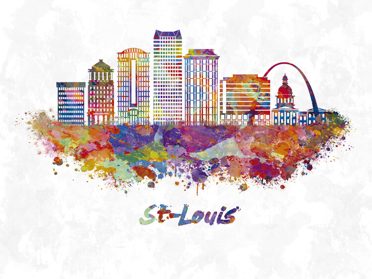 Poster St-Louis skyline