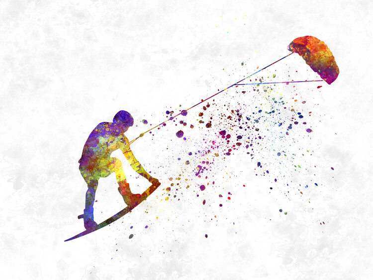 Canvas Print Surf in watercolor