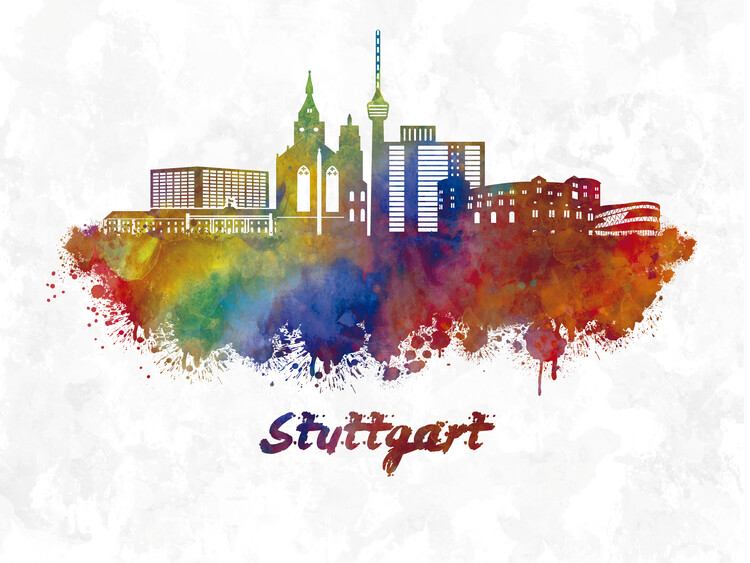 Poster Stuttgart skyline