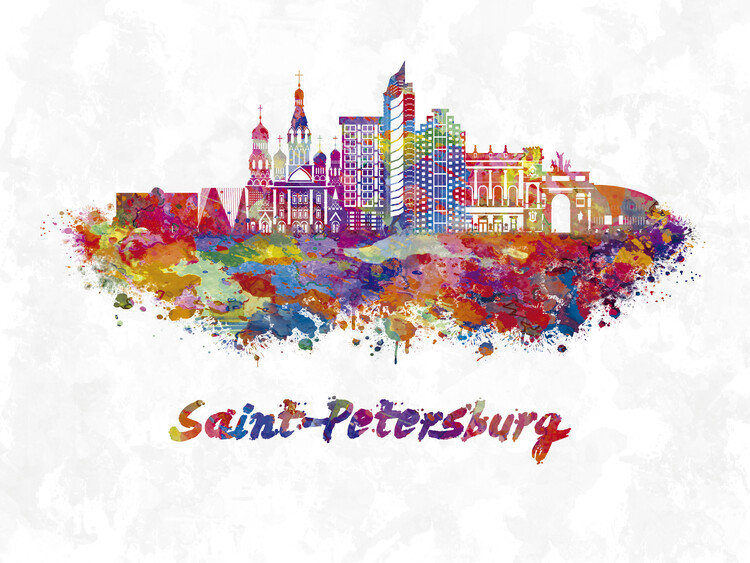 Poster Saint Petersburg skyline